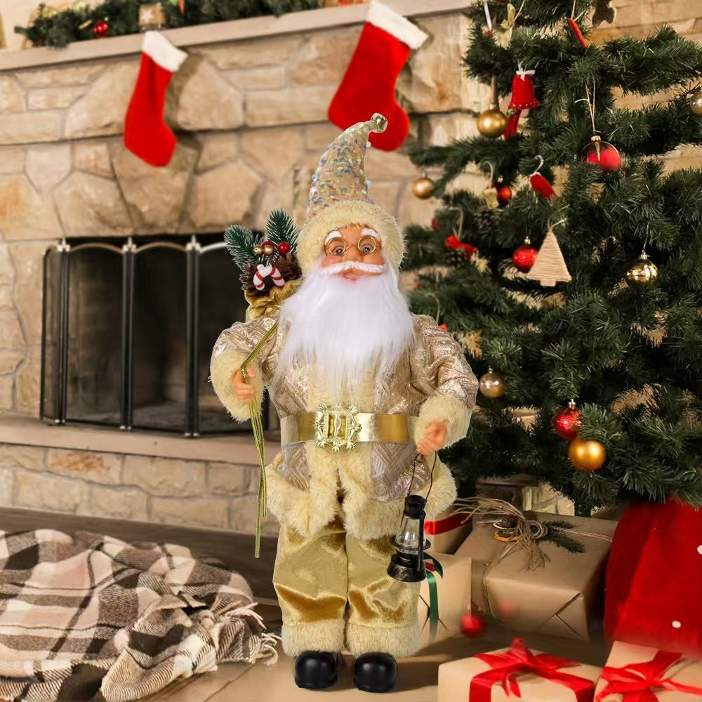New Style Standing Santa Claus Doll Ornament - Cute Christmas Gift, Doll Figurine for Window Decoration & Festive Arrangement