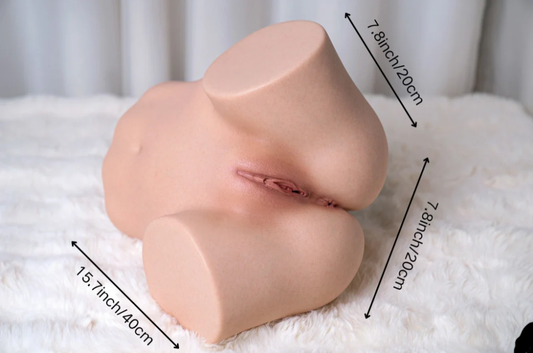 Silicone 13KG/29LB Pocket Vagina & Anus - Realistic Large Labia and Lifelike Skin