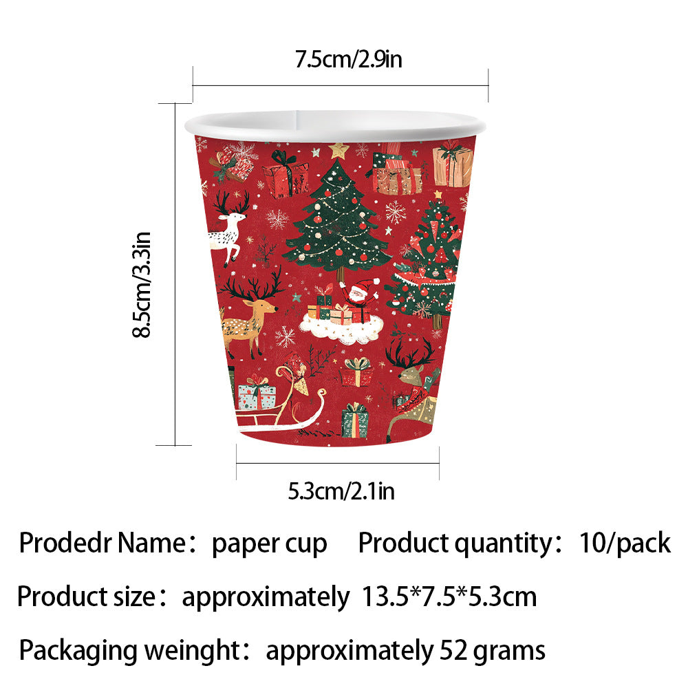 Christmas Party Festival Supplies: Paper Plates, Cups, Paper Towels, Table Decorations & Tableware
