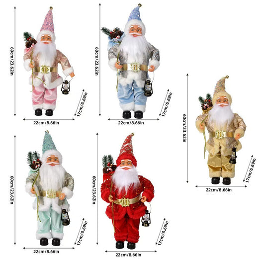New Style Standing Santa Claus Doll Ornament - Cute Christmas Gift, Doll Figurine for Window Decoration & Festive Arrangement